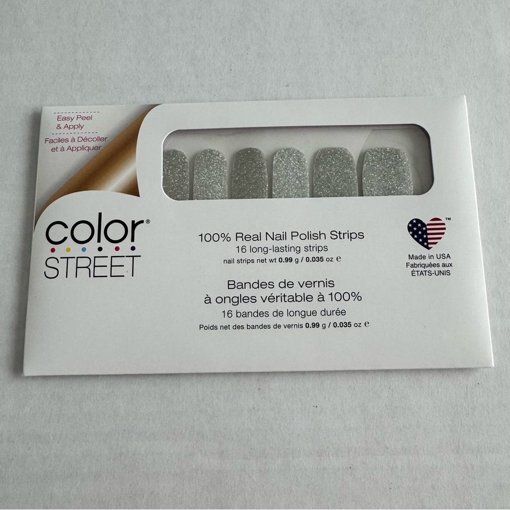 *Retired* Color Street: Fort Worth It | Silver Metallic Glitter Sparkle Party - Picture 3 of 11